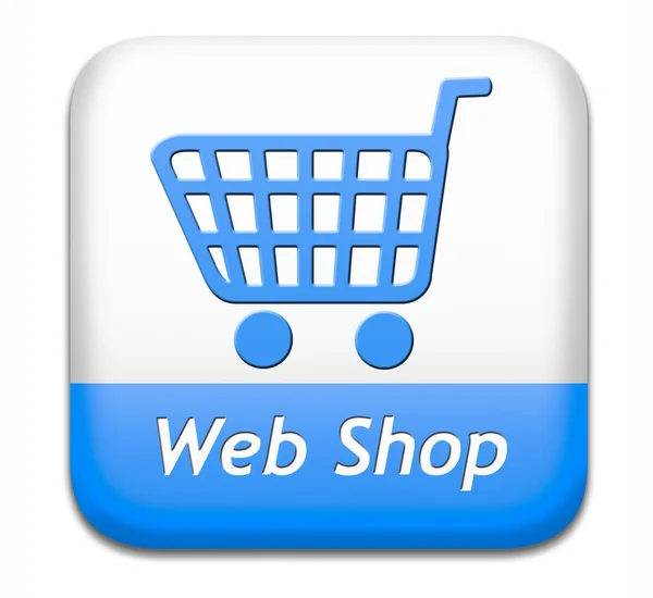 Botão loja web — Fotografia de Stock