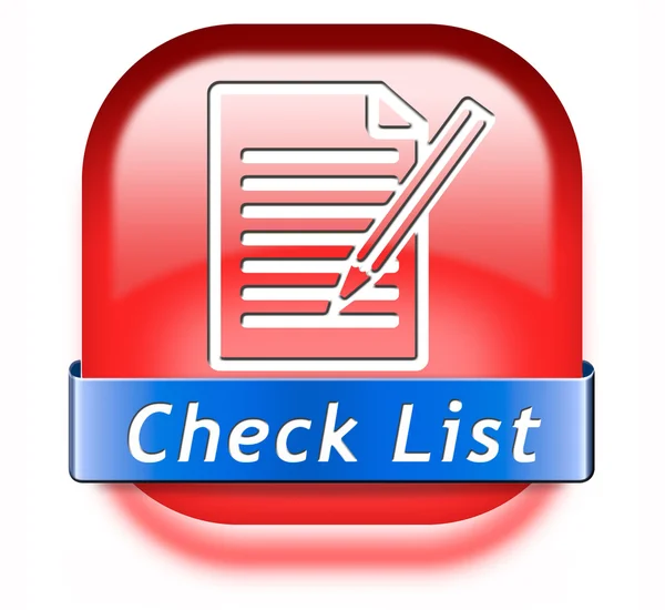 Check list button — Stock Photo, Image