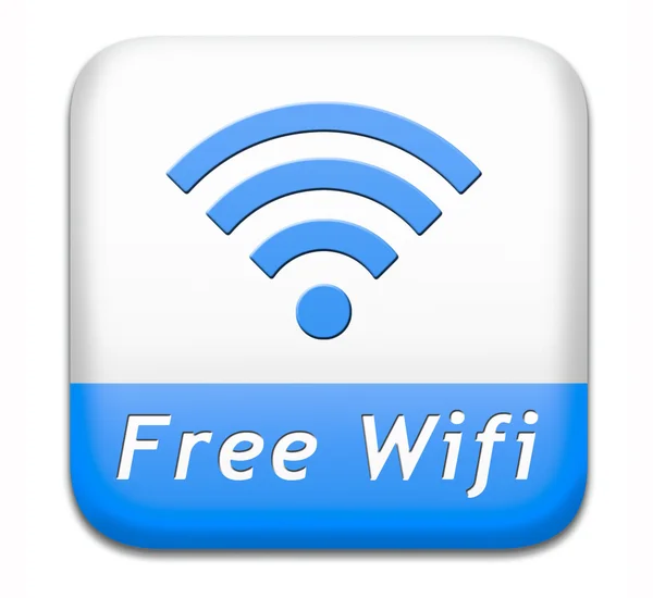Ücretsiz Wi-Fi düğmesi — Stok fotoğraf