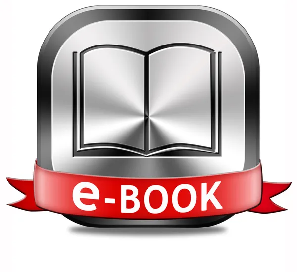 Кнопка электронной книги — стоковое фото
