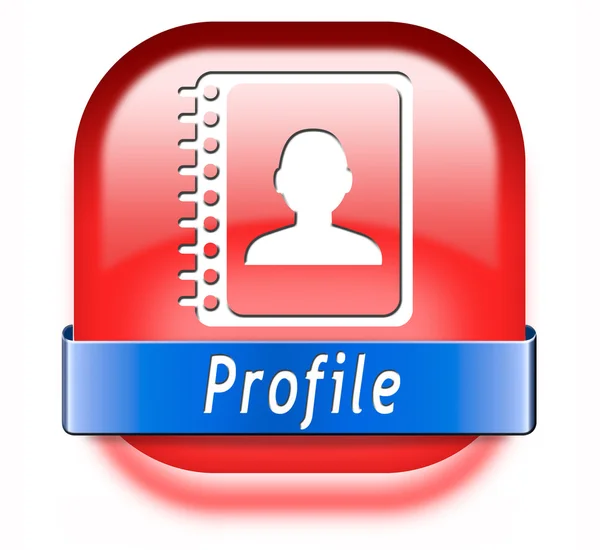 Profile button — Stock Photo, Image