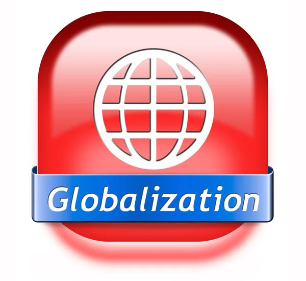 Botão de globalização — Fotografia de Stock