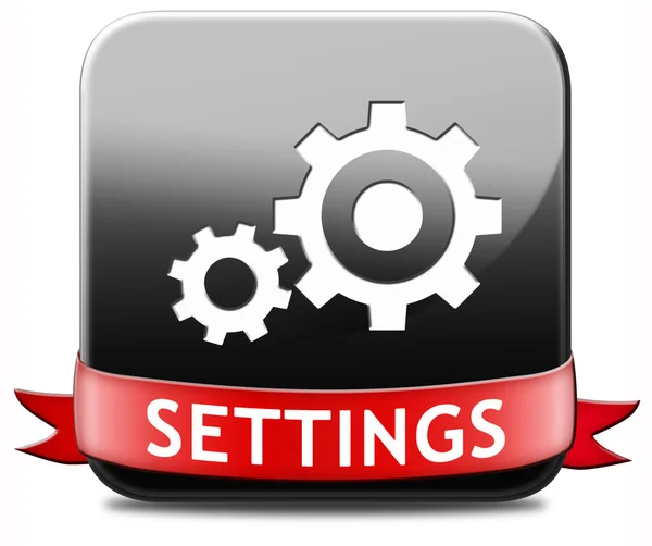Settings button — Stock Photo, Image