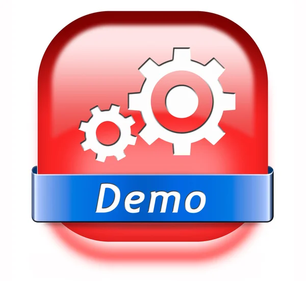Tlačítko demo — Stock fotografie