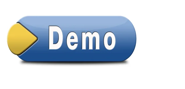 Demo knop — Stockfoto