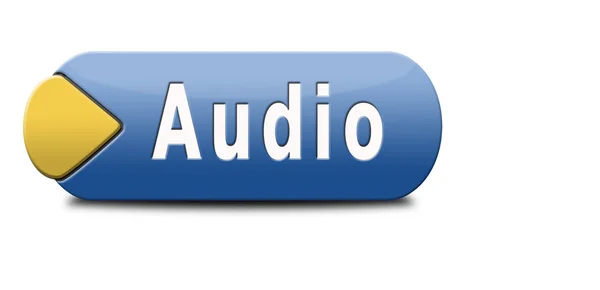 Кнопка аудио — стоковое фото
