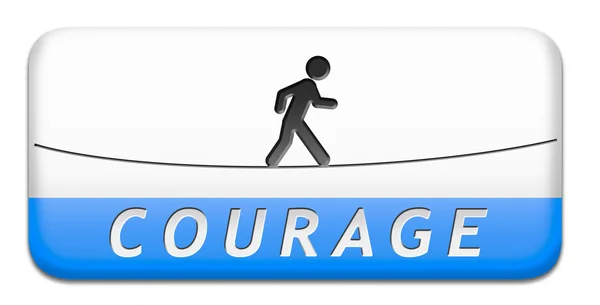 Courage button — Stock Photo, Image