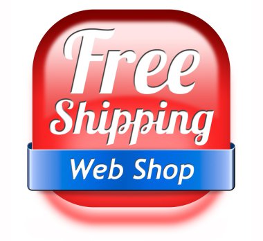 free shiping web shop clipart