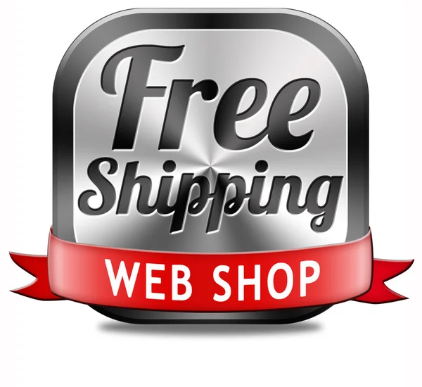 Free shiping web shop — Stock Photo, Image