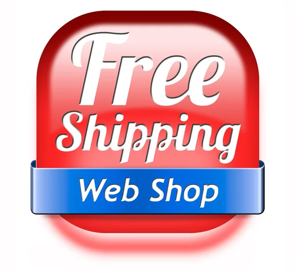 Free shiping web shop — Stock Photo, Image