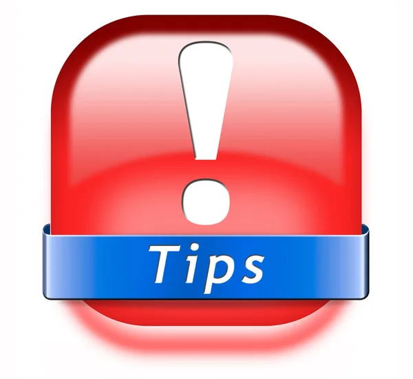 Helpful tips button — Stock Photo, Image