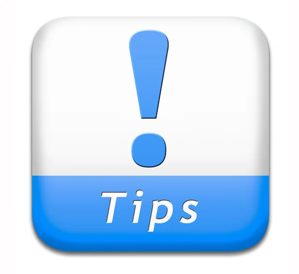 Helpful tips button — Stock Photo, Image