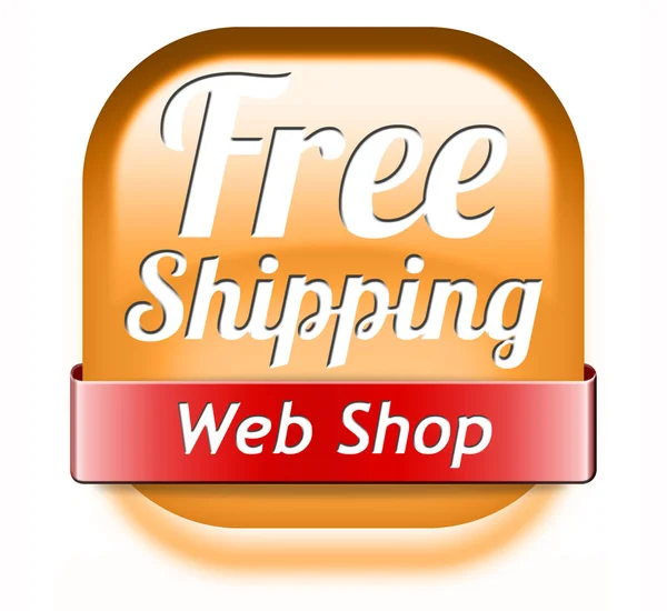 Free shiping web shop — Stock Photo, Image