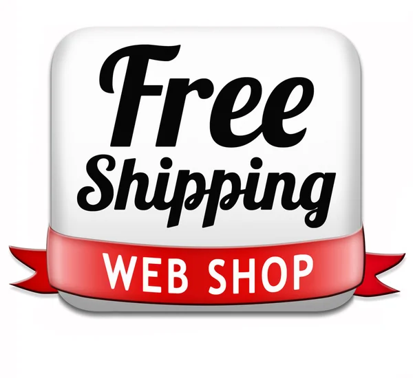 Free shiping web shop — Stock Photo, Image