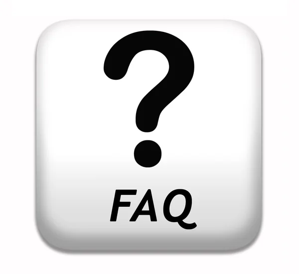 Кнопка FAQ — стокове фото