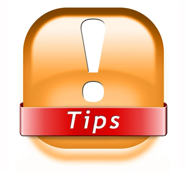 Helpful tips button — Stock Photo, Image