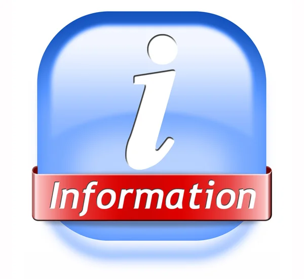 Botão de informação — Fotografia de Stock