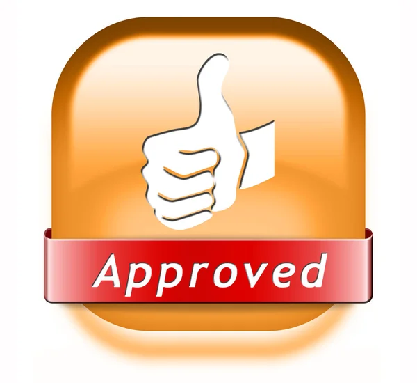 Approved button — Stock Photo, Image