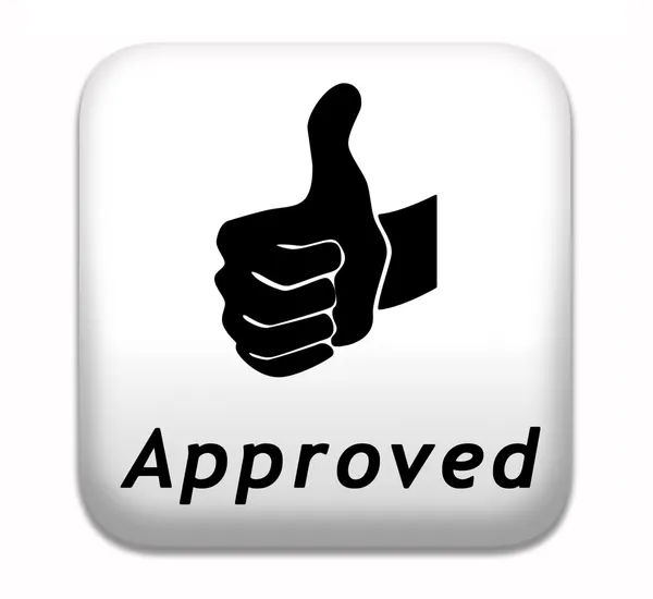 Approved button — Stock Photo, Image