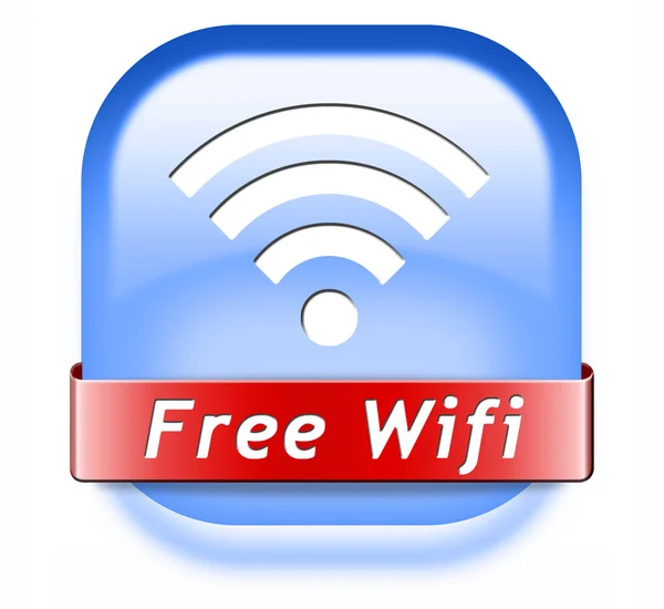 Tombol wifi gratis — Stok Foto