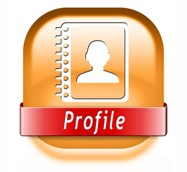 Profile button — Stock Photo, Image