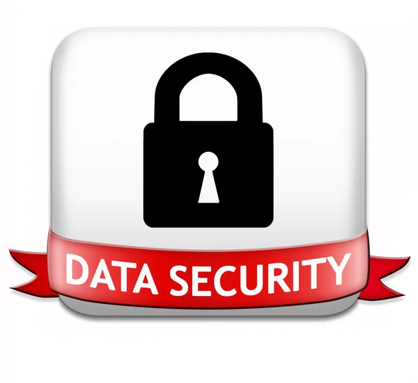 Przycisk bezpieczeństwa danych — Zdjęcie stockowe