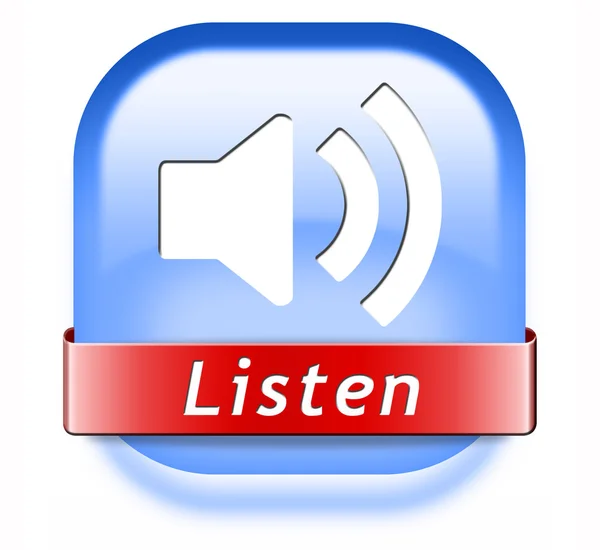 Listen button — Stock Photo, Image