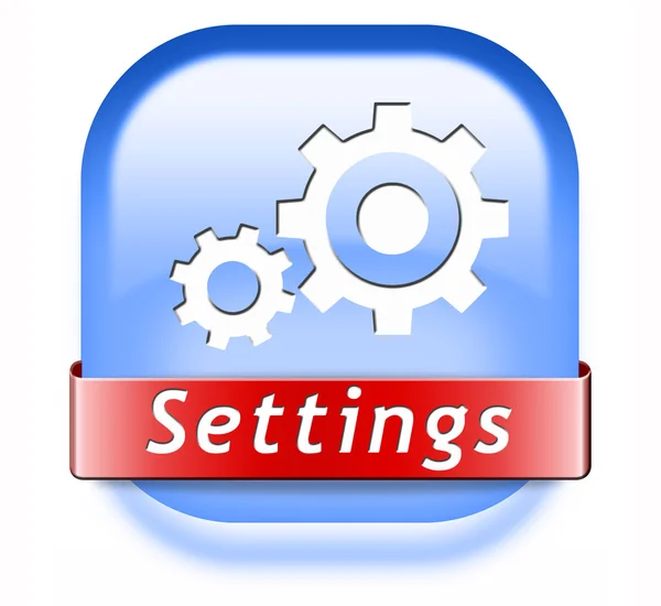 Settings button — Stock Photo, Image