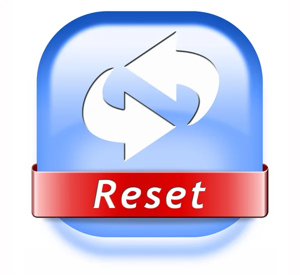 Przycisk Reset — Zdjęcie stockowe