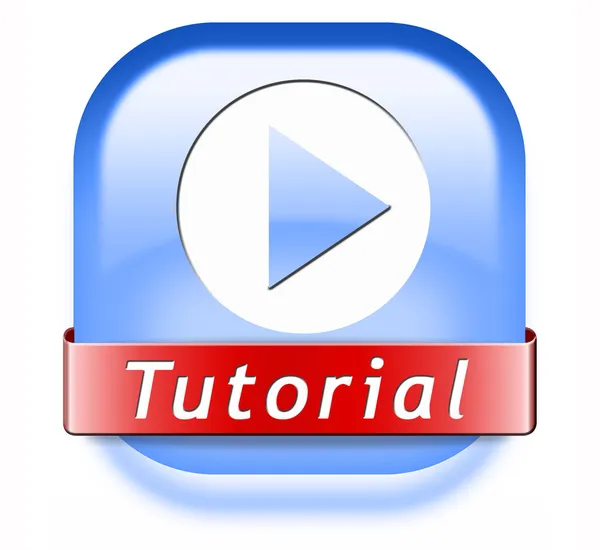 Tutorial button — Stock Photo, Image