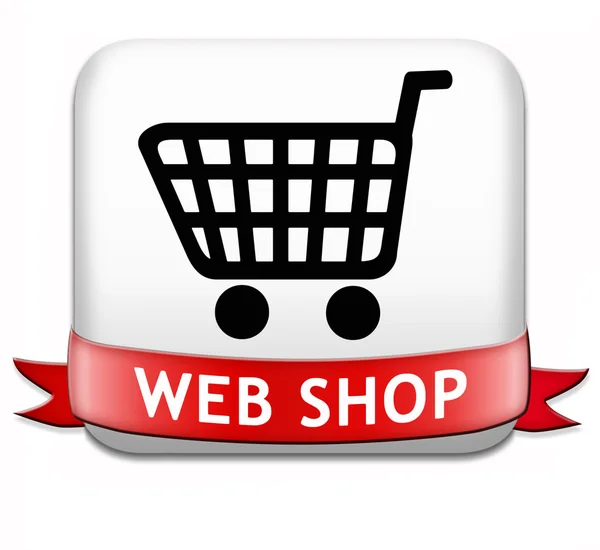 Web shop button — Stock Photo, Image