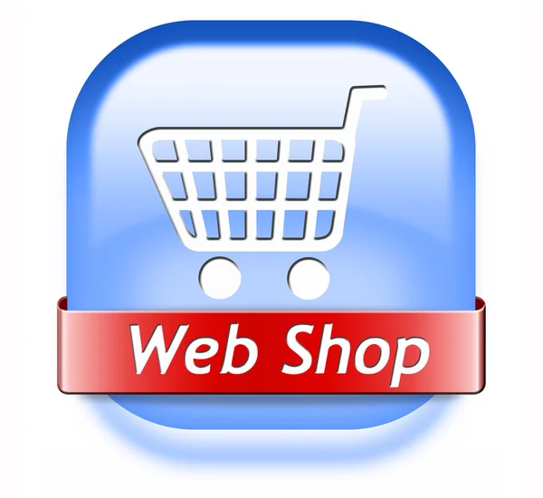 Web shop-knappen — Stockfoto