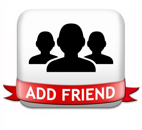 Add friend button — Stock Photo, Image