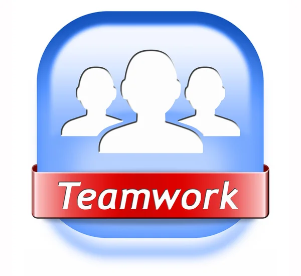 Teamwork-Button — Stockfoto