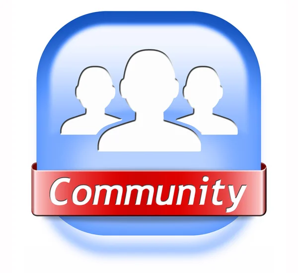 Community button — Stock Photo, Image