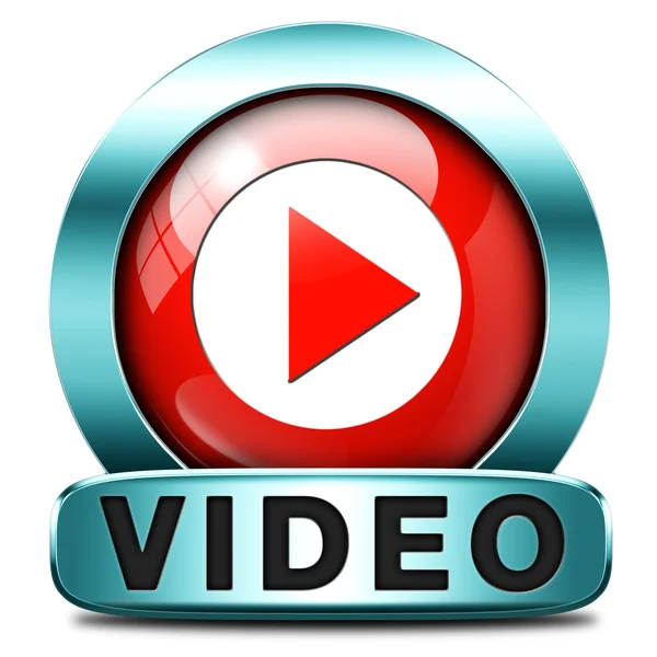 Play video — Stock Photo, Image