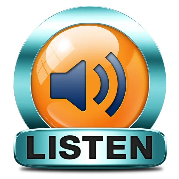 Listen icon — Stock Photo, Image