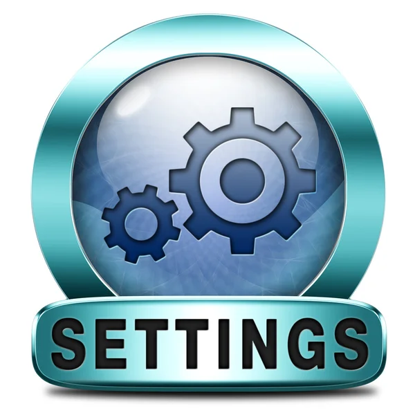 Settings button — Stock Photo, Image