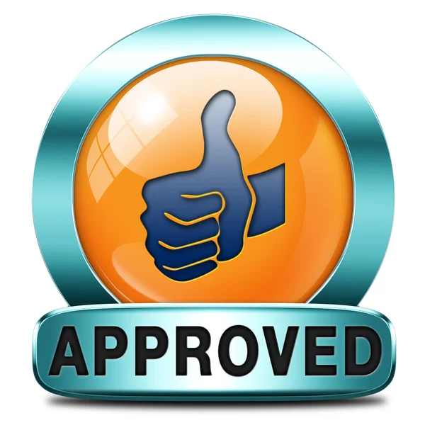 Approved icon — Stock Photo, Image