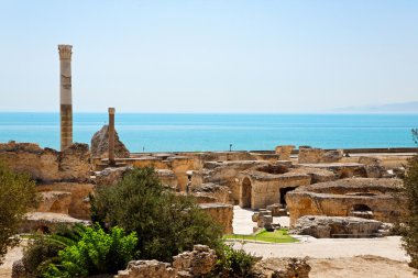 Ruins of ancient Antonine Baths in Carthage. clipart