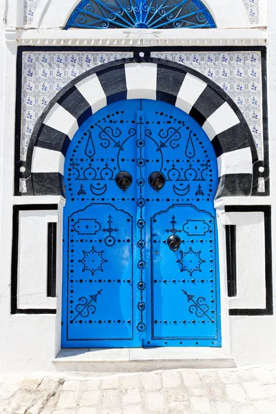 Ornamental Blue Door. — Stock Photo, Image