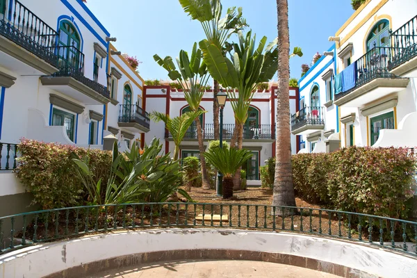 Beautiful houses in Puerto de Mogan — Stock Photo, Image