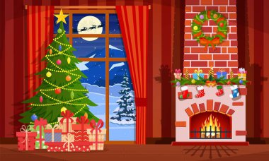 Noel iç oturma odası