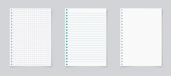 Página de papel do notebook. — Vetor de Stock