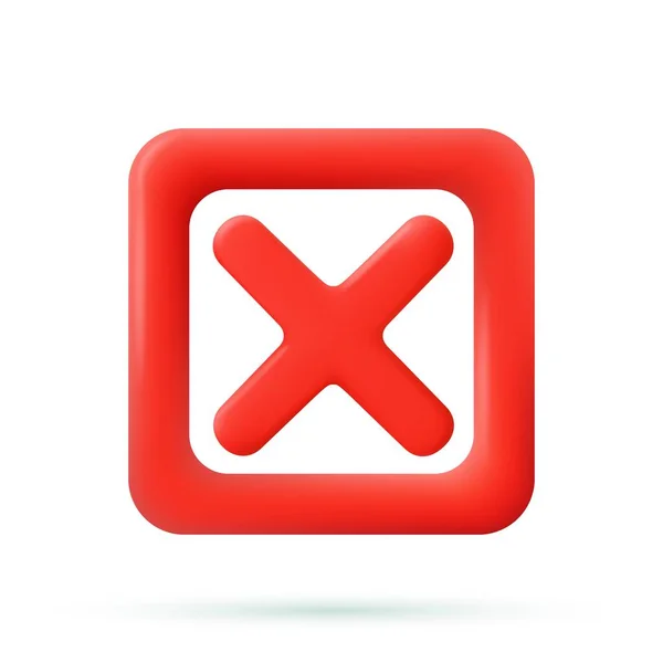 Cancelar icono de cruz — Vector de stock