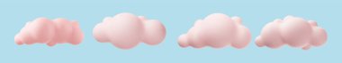3D gerçekçi basit bulutlar