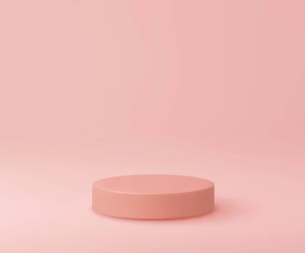 Abstrakt rosa cylinder piedestalpodium, — Stock vektor