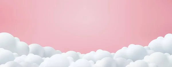 Vackra moln på rosa bakgrund. — Stock vektor