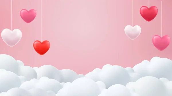 Happy Valentines Day Poster oder Gutschein — Stockvektor