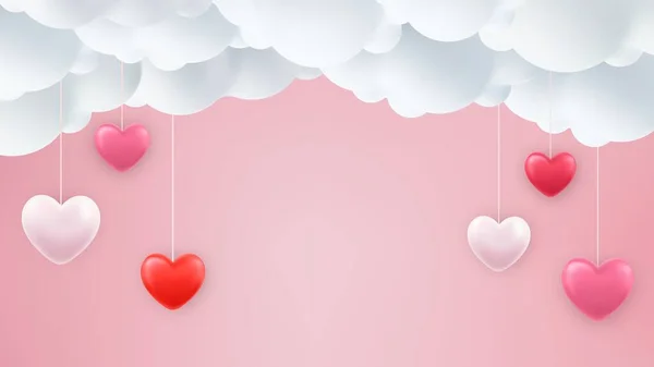 Happy Valentines Day Poster oder Gutschein — Stockvektor